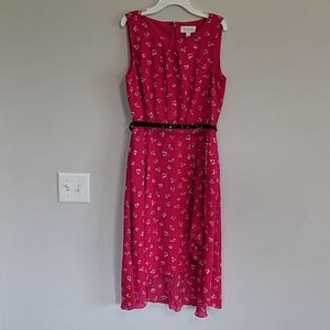 ELLE Fuchsia Floria dress with belt